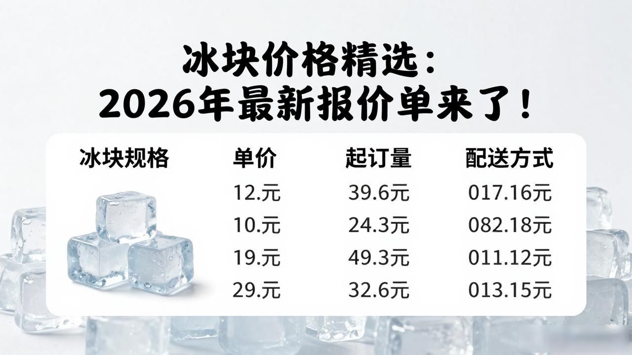 红桥冰块价格精选：2026年最新报价单来了！